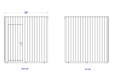 Caldori Therma Suprema premium outdoor sauna - sides
